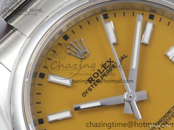 0504 WaterResistant OYSTER PERPETUAL 124300 41MM VSF 1:1 BEST EDITION 904L STEEL YELLOW DIAL VS 1769